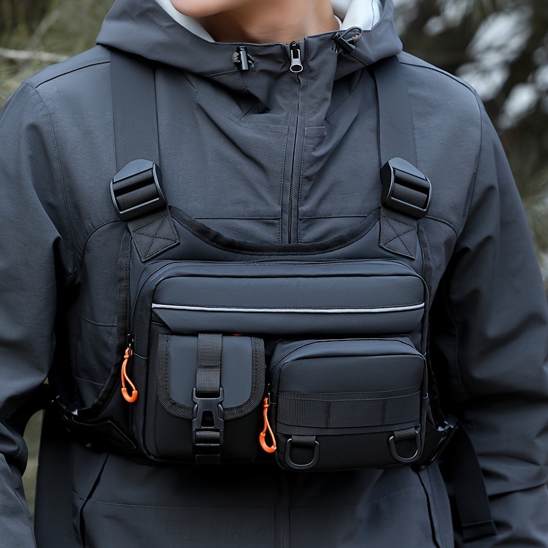 Fishing Vest - Taktische Brusttasche für Herren, Lauf- und
