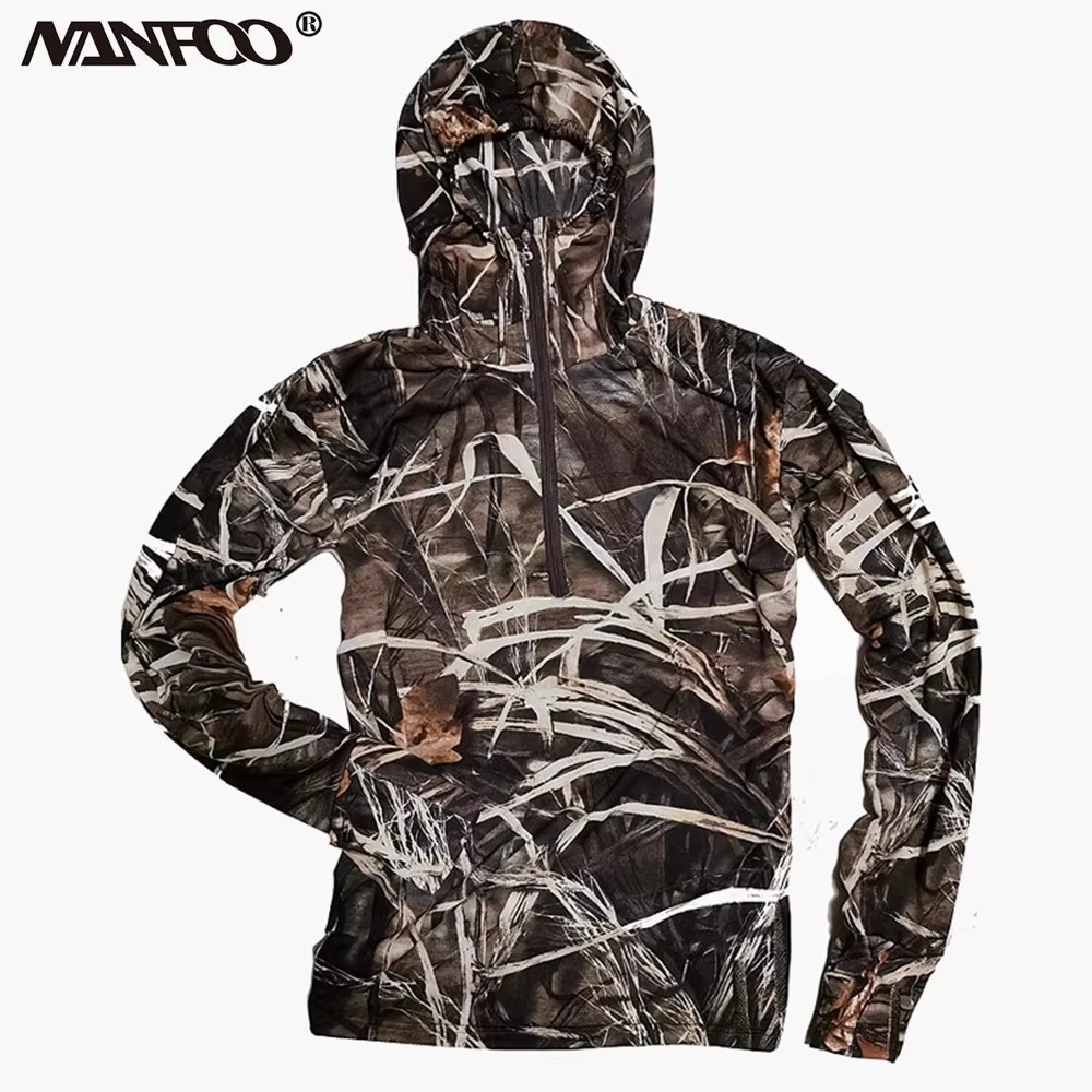 Fishing Hoodie - Dünner, leichter Sommer-Sonnenschutz-Angel-Hoodie, atmungsaktiv, elastisch, schnell