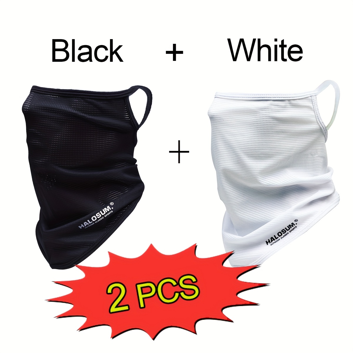 Fishing Mask Sun Protection - 1/2 Stück Eisseide-Gesichtsmaske, atmungsaktives Fahrradvisier, feuchtigkeitsableitend,