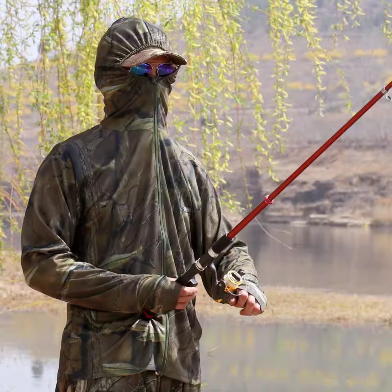 Fishing Hoodie - Sommer leichte dünne Herren Sonnenschutz Fische