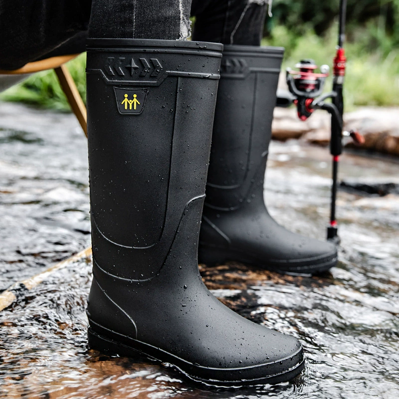 Fishing Boots - Herren-Regenstiefel, Arbeitsstiefel, wasserdichte Stiefel zum Hineinschlüpfen