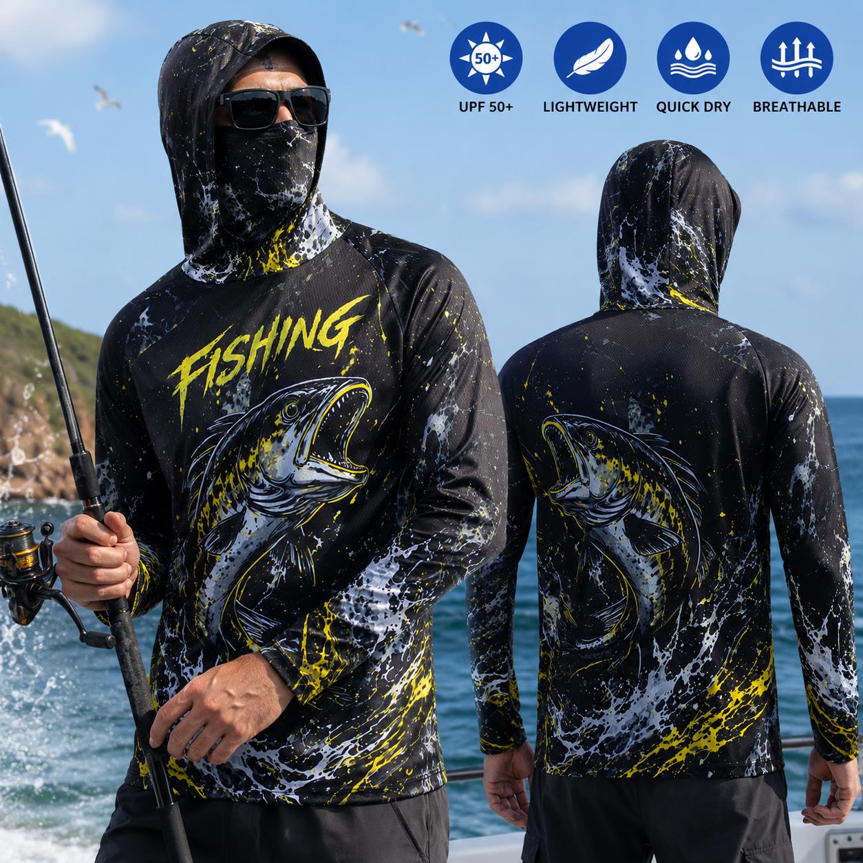 Herren Angelhemd mit Kapuze, U – Fishing Hoodie Bewertung und Preis