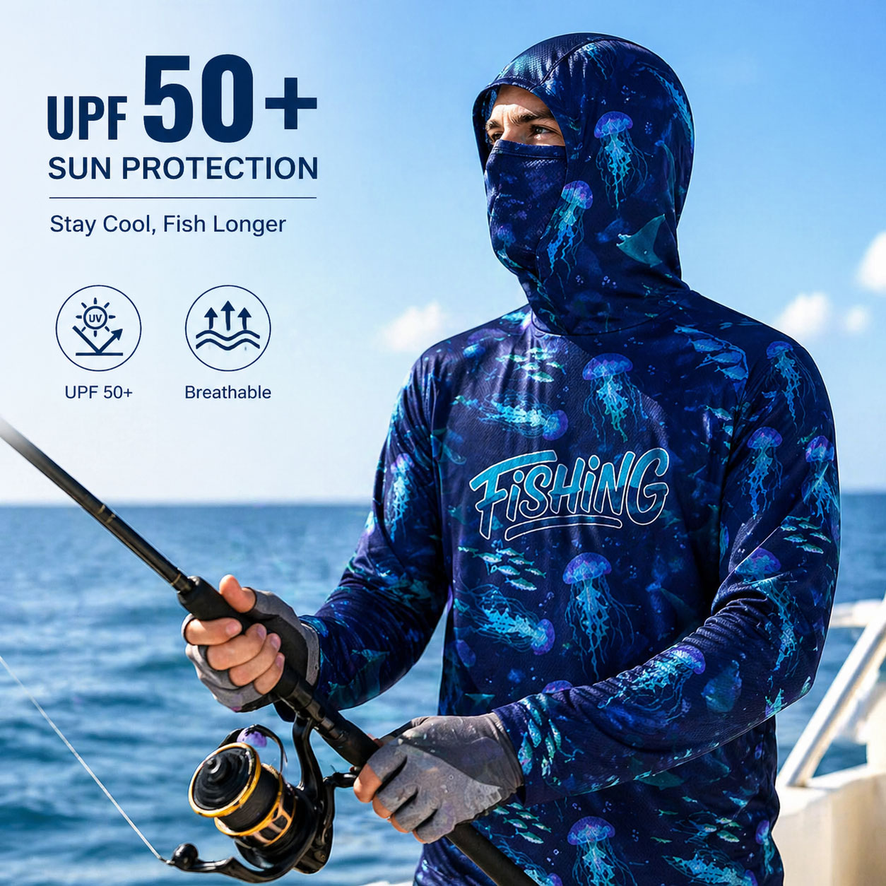 Angler-Hoodie, Reitoberteil, U – Fishing Hoodie Bewertung und Preis