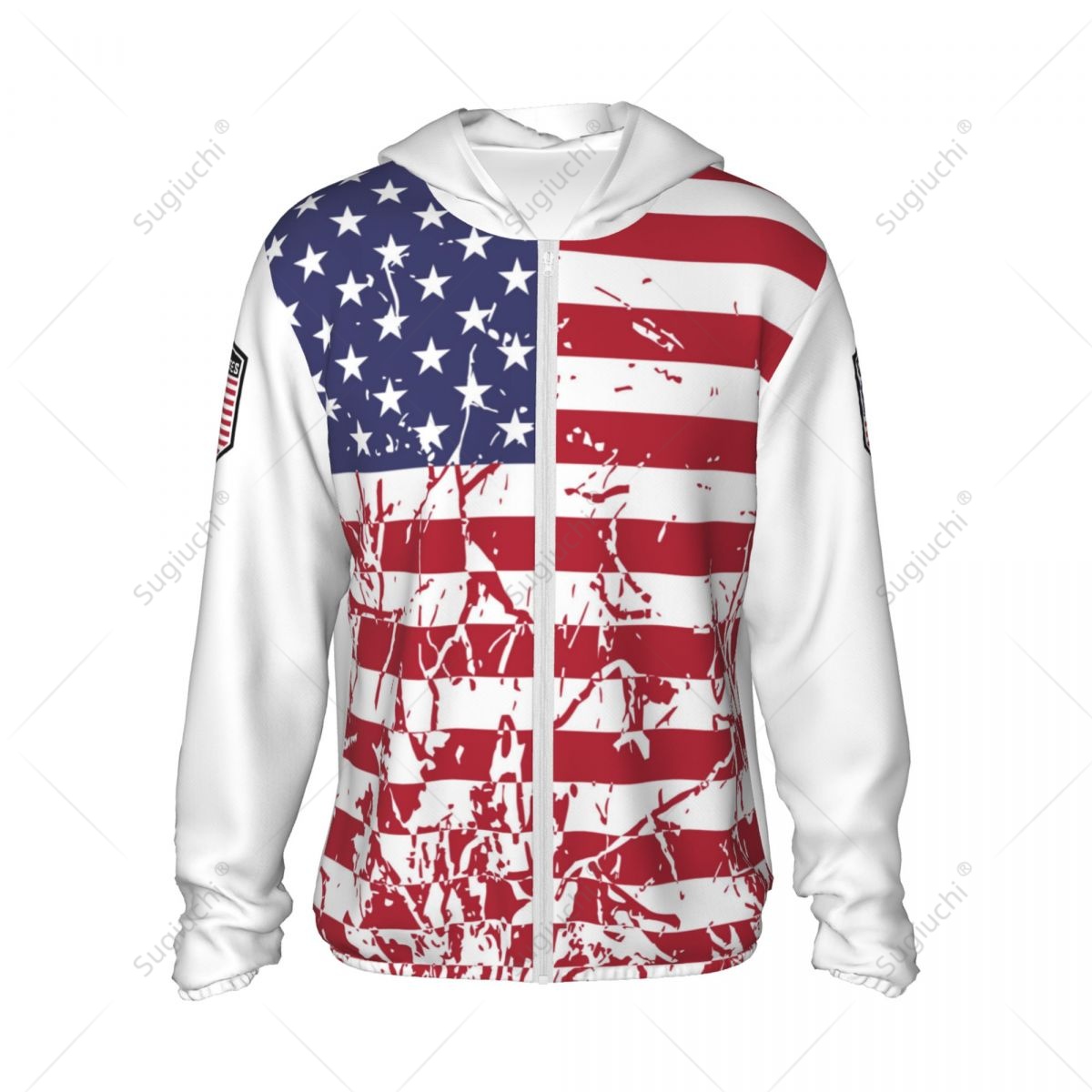 Sonnenschutz-Hoodie mit US-Fla – Fishing Hoodie Bewertung und Preis